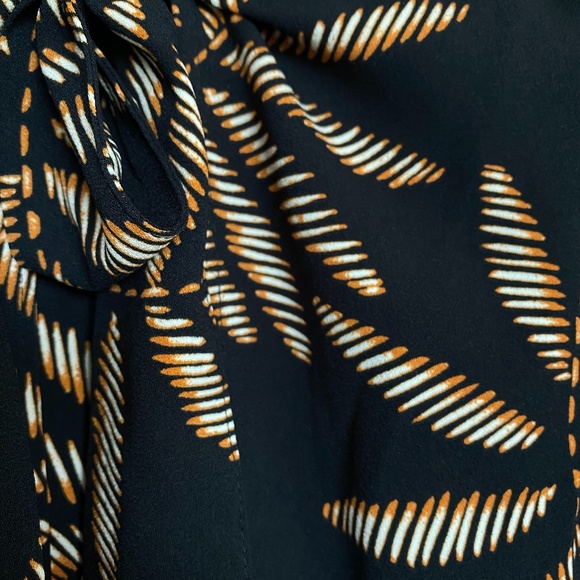 A New Day Palazzo Wide Leg Leaf Elastic Wrap Pants - Picture 7 of 10